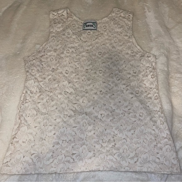 Basil Lace Tank top - Picture 1 of 7
